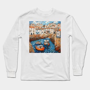 Fishing Boats at Mousehole Harbour Long Sleeve T-Shirt
